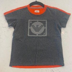 Armani junior boys shirt Grey and orange size 5
